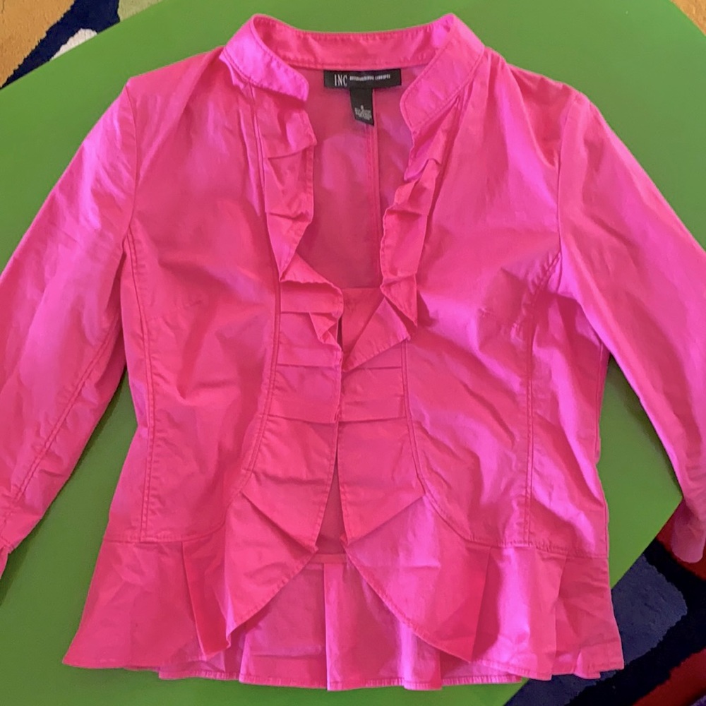 INC Hot pink lightweight blazer. Size s